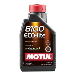 ACEITE DE MOTOR MOTUL 8100 0W20  ECO-LITE FULL SINTETICO 1LT